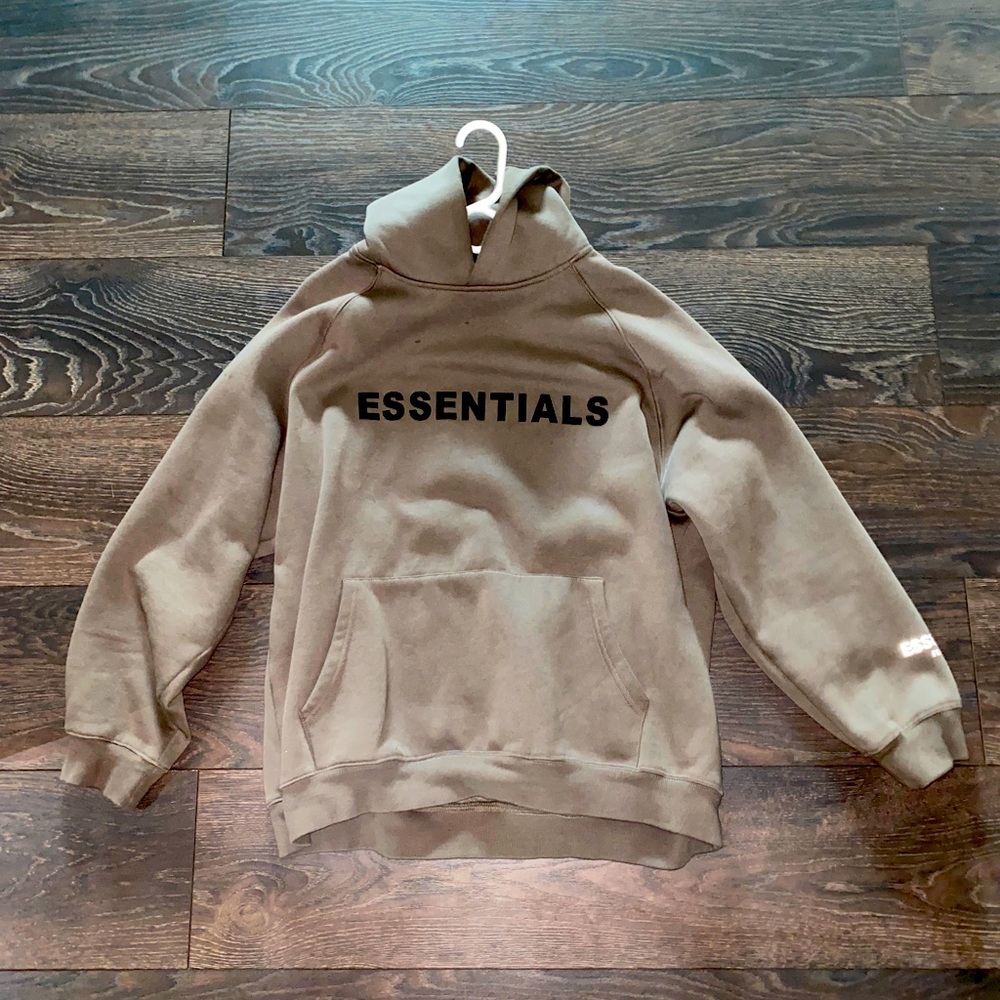 MENS ESSENTIALS FEAR OF GOD OVERSIZED PULLOVER GREY (XL)
